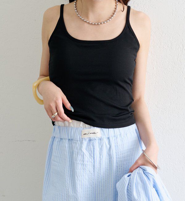  「パット付きレースアップキャミソール」|キャミソール|