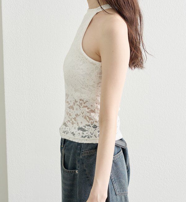  「パット付きレースアメスリキャミソール」|キャミソール|