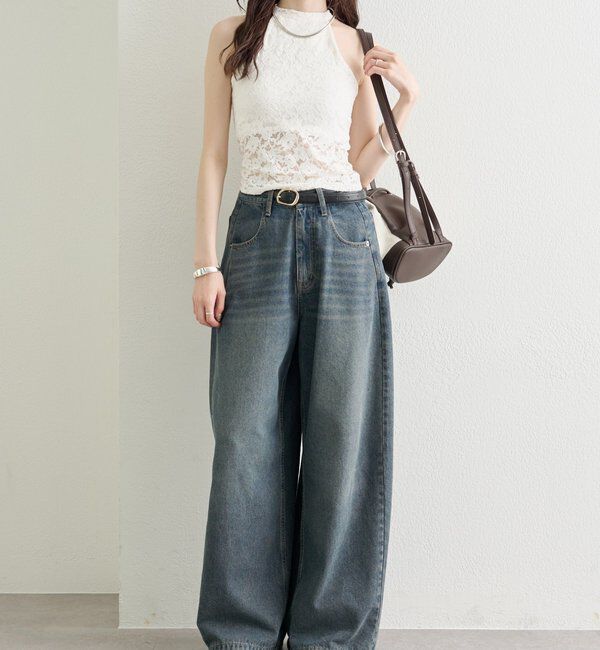  「パット付きレースアメスリキャミソール」|キャミソール|