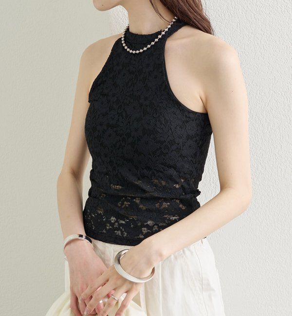  「パット付きレースアメスリキャミソール」|キャミソール|