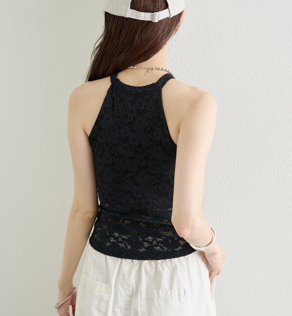  「パット付きレースアメスリキャミソール」|キャミソール|