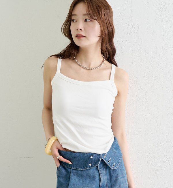 「パット付きバックシャンレースキャミソール」|キャミソール|
