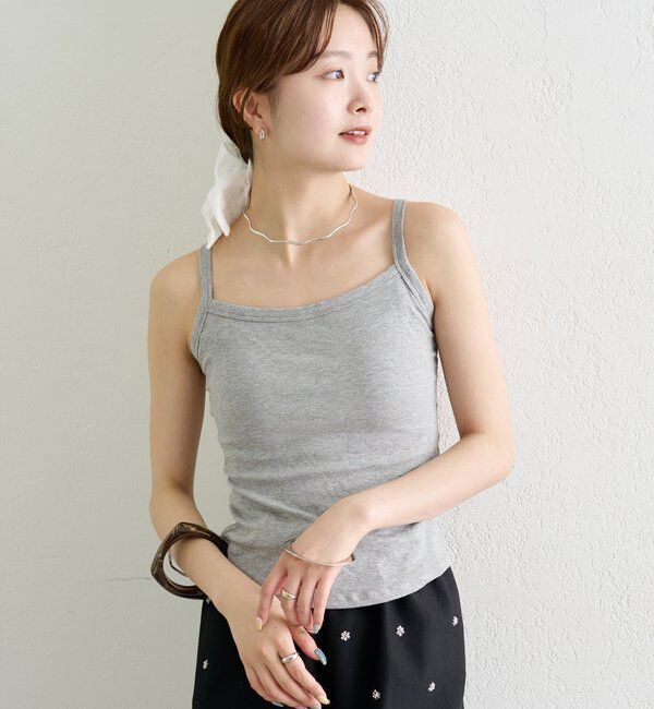  「パット付きバックシャンレースキャミソール」|キャミソール|