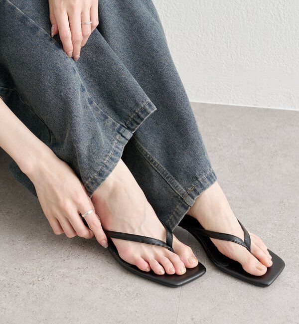  「ヒールトングサンダル」|その他|ブラック