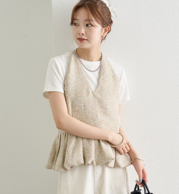  「ジャガードホルタービスチェ」|シャツ・ブラウス|