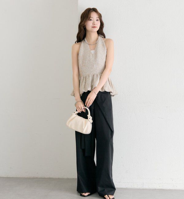  「ジャガードホルタービスチェ」|シャツ・ブラウス|