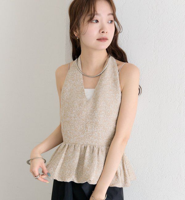  「ジャガードホルタービスチェ」|シャツ・ブラウス|