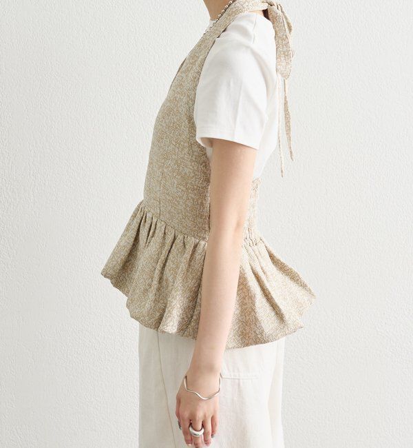  「ジャガードホルタービスチェ」|シャツ・ブラウス|