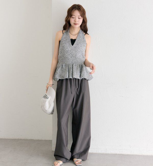  「ジャガードホルタービスチェ」|シャツ・ブラウス|