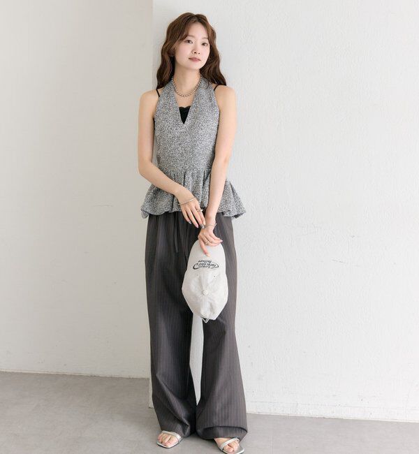  「ジャガードホルタービスチェ」|シャツ・ブラウス|