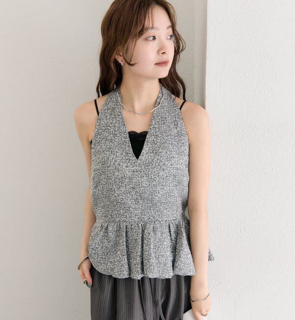  「ジャガードホルタービスチェ」|シャツ・ブラウス|