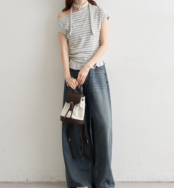  「裾フリルワンショルカットソー」|Tシャツ・カットソー|