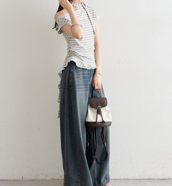  「裾フリルワンショルカットソー」|Tシャツ・カットソー|