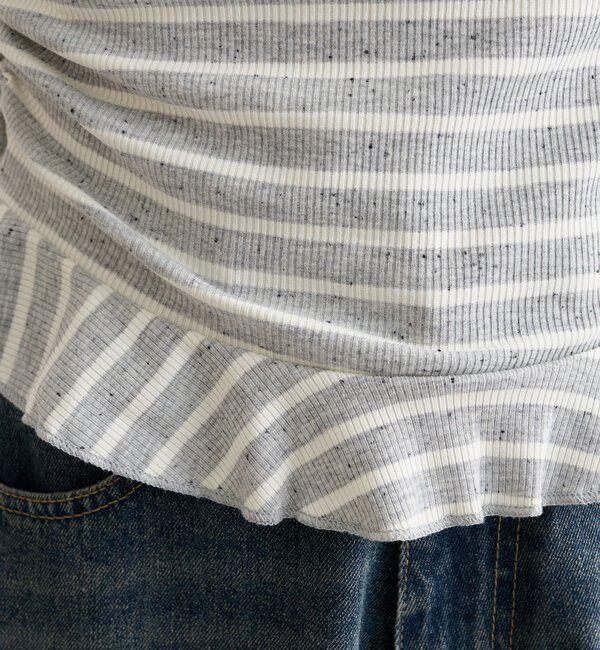  「裾フリルワンショルカットソー」|Tシャツ・カットソー|