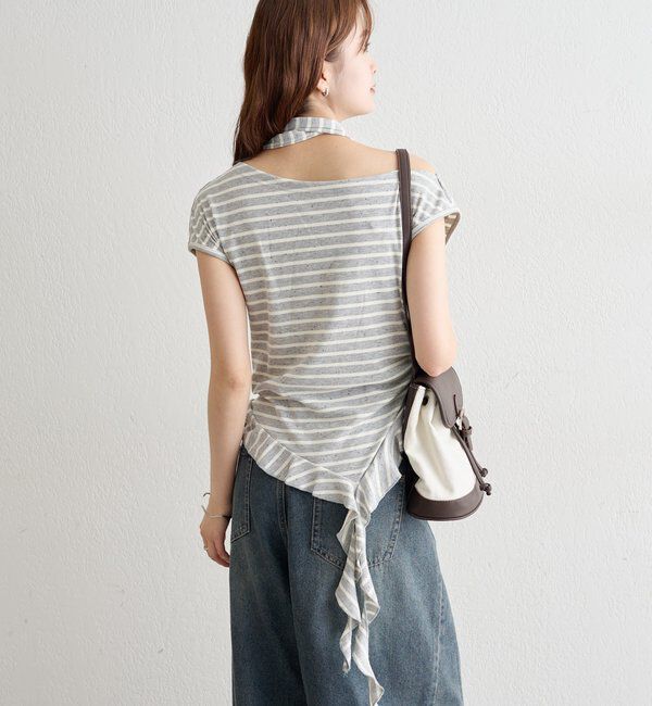  「裾フリルワンショルカットソー」|Tシャツ・カットソー|