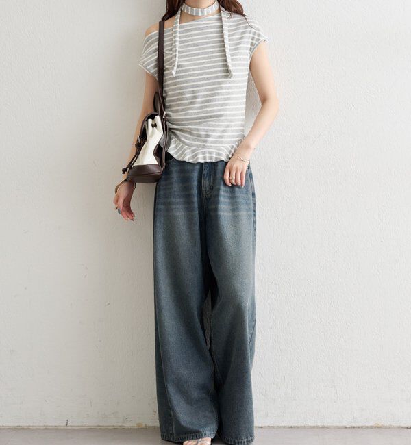  「裾フリルワンショルカットソー」|Tシャツ・カットソー|