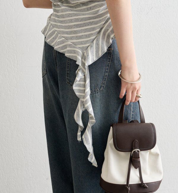  「裾フリルワンショルカットソー」|Tシャツ・カットソー|