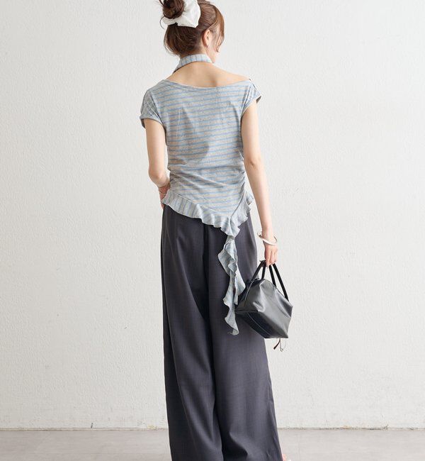  「裾フリルワンショルカットソー」|Tシャツ・カットソー|