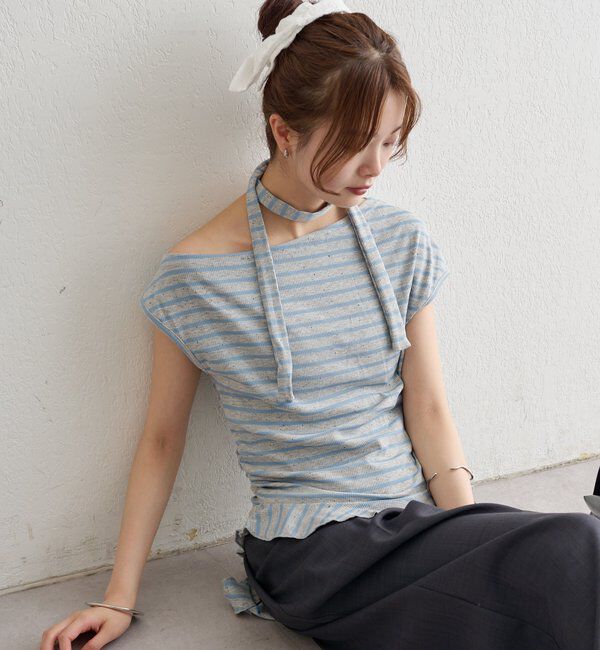  「裾フリルワンショルカットソー」|Tシャツ・カットソー|