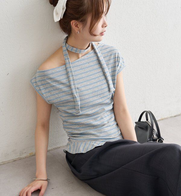  「裾フリルワンショルカットソー」|Tシャツ・カットソー|