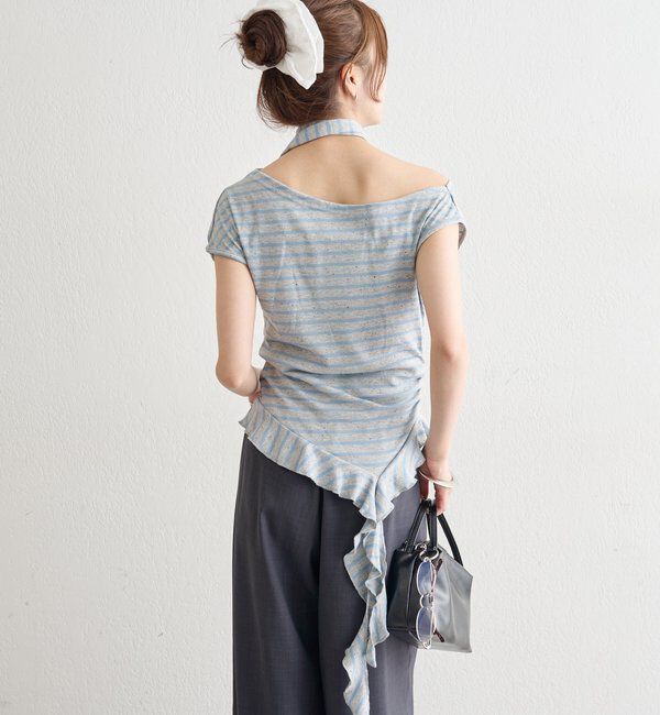  「裾フリルワンショルカットソー」|Tシャツ・カットソー|