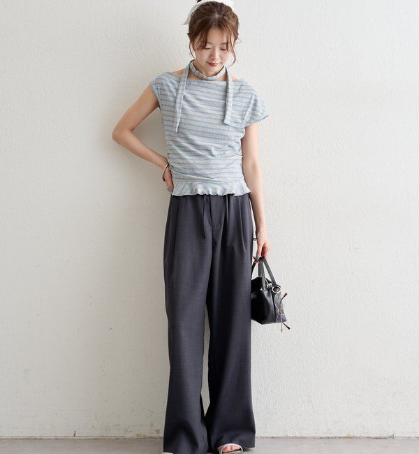  「裾フリルワンショルカットソー」|Tシャツ・カットソー|