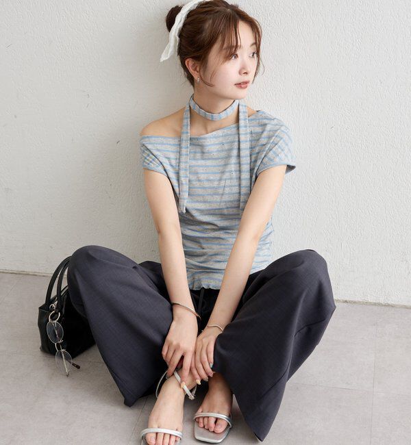  「裾フリルワンショルカットソー」|Tシャツ・カットソー|