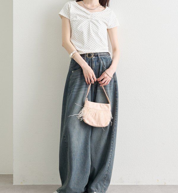  「ドットプリント半袖Tシャツ」|Tシャツ・カットソー|