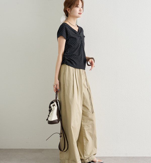  「ドットプリント半袖Tシャツ」|Tシャツ・カットソー|