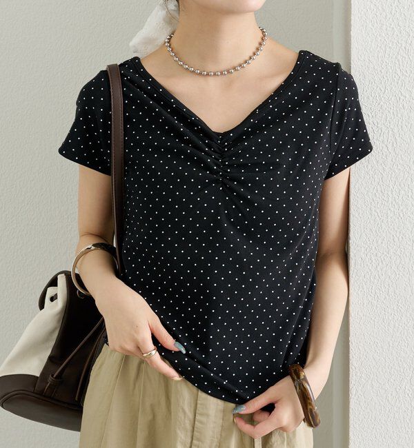  「ドットプリント半袖Tシャツ」|Tシャツ・カットソー|