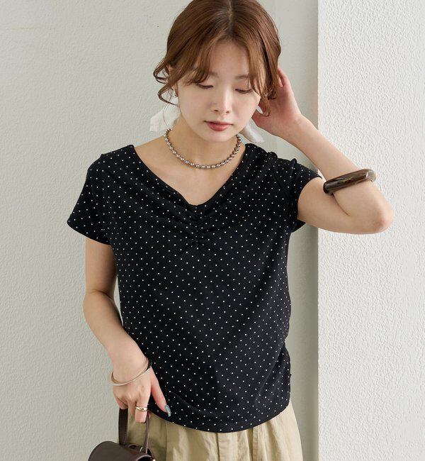  「ドットプリント半袖Tシャツ」|Tシャツ・カットソー|