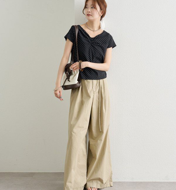  「ドットプリント半袖Tシャツ」|Tシャツ・カットソー|