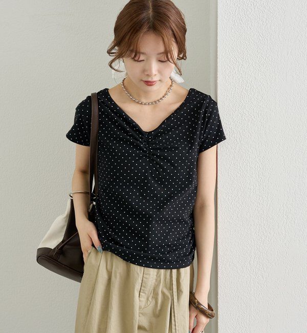  「ドットプリント半袖Tシャツ」|Tシャツ・カットソー|