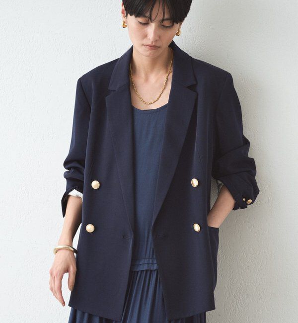  「BASICテーラードジャケット」|ベスト・ジレ|ネイビー