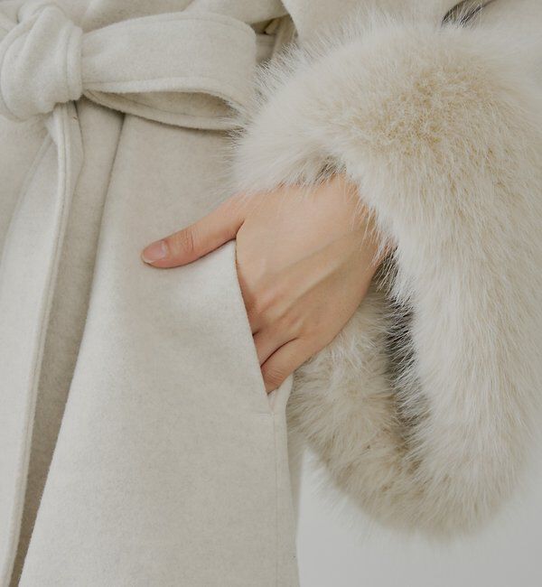  「【4色展開】ファー襟ケープコート」|その他|
