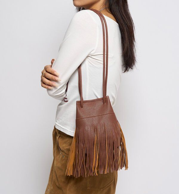  「フリンジレザーショルダーバッグ」|トートバッグ|