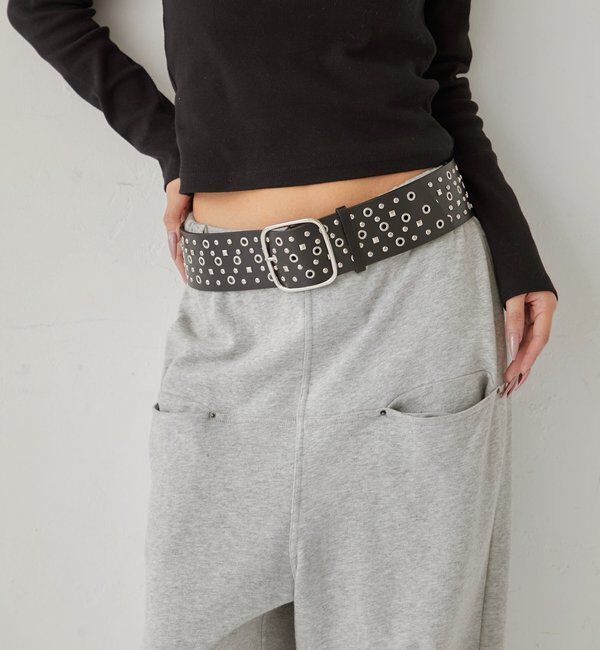  「ラインストーンワイドベルト」|ベルト|