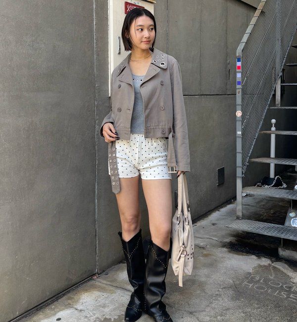  「カップ付きアイレットホルターキャミ」|キャミソール|