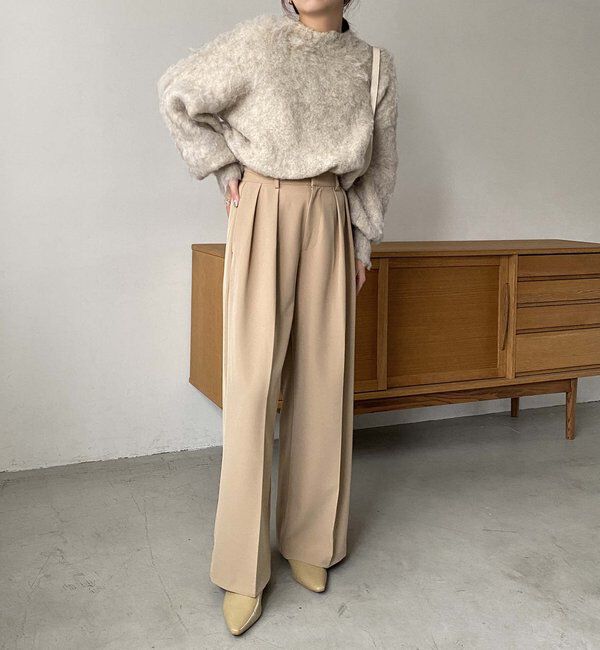  「【累計2万本突破！】【低身長・高身長サイズあり】2タックワイドパンツ」|チノ|