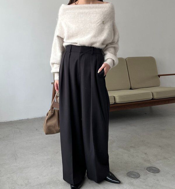  「【累計2万本突破！】【低身長・高身長サイズあり】2タックワイドパンツ」|チノ|