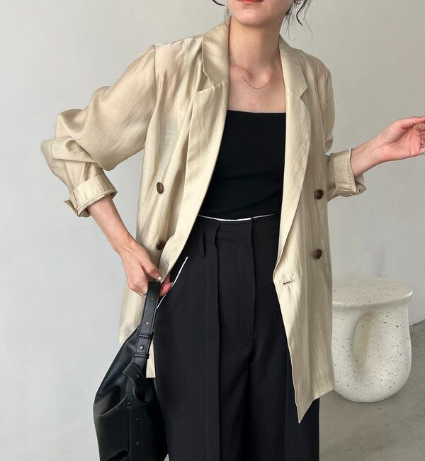  「【全骨格細見え/オフィスコーデにも◎】ライトテーラージャケット」|テーラードジャケット|