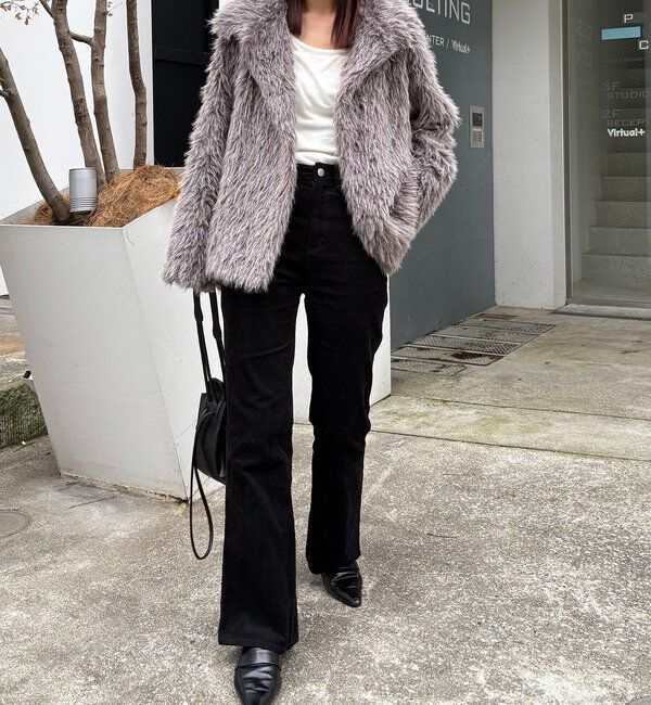  「【サイズ展開あり/軽量】MIXファースタンドカラーコート」|その他|