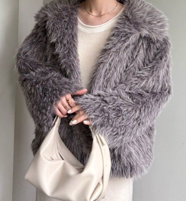  「【サイズ展開あり/軽量】MIXファースタンドカラーコート」|その他|