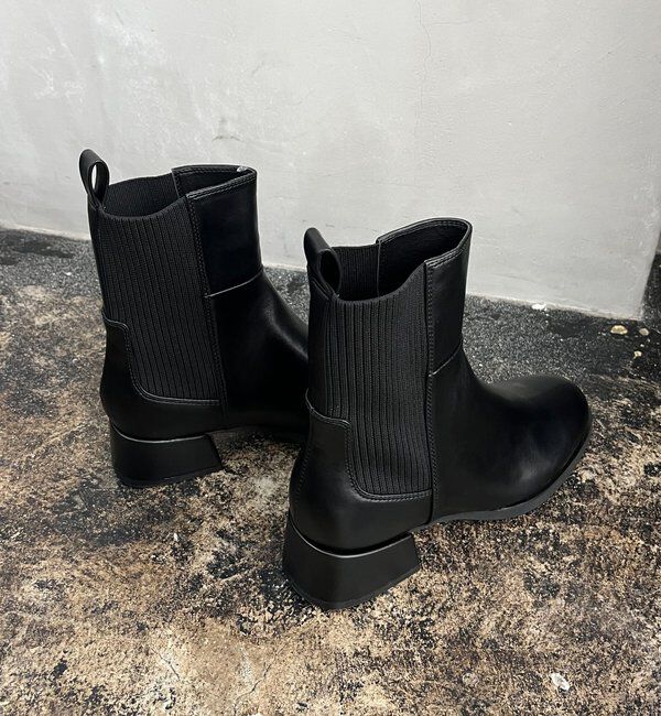  「【話題の人気シューズが再登場！】リブ切替ショートブーツ」|ロングブーツ|