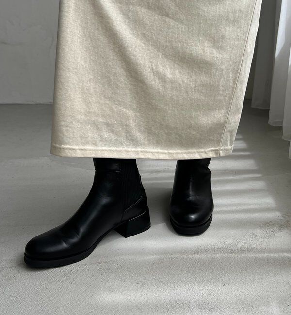  「【話題の人気シューズが再登場！】リブ切替ショートブーツ」|ロングブーツ|