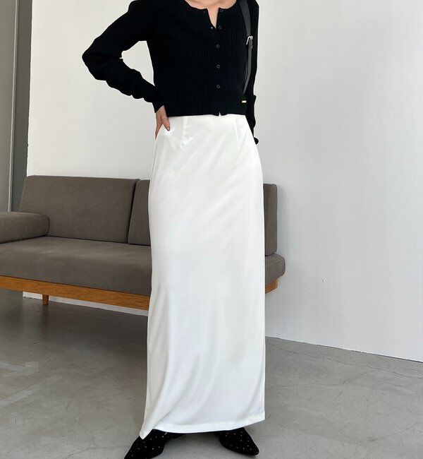  「【低身長サイズあり】ベロアIラインスカート」|スカート|