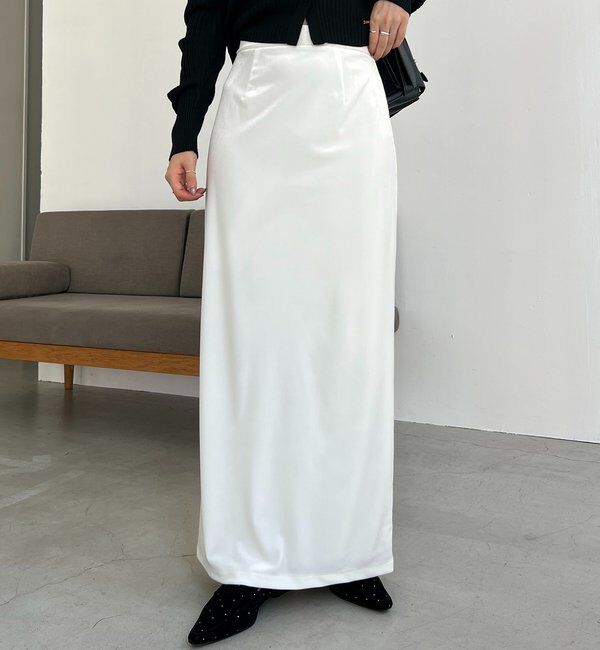  「【低身長サイズあり】ベロアIラインスカート」|スカート|