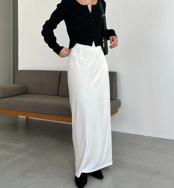  「【低身長サイズあり】ベロアIラインスカート」|スカート|