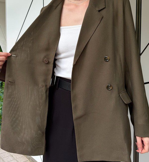  「【夏まで使える/サイズ展開あり】シアーWジャケット」|テーラードジャケット|