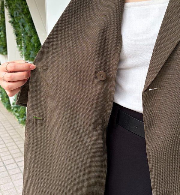  「【夏まで使える/サイズ展開あり】シアーWジャケット」|テーラードジャケット|